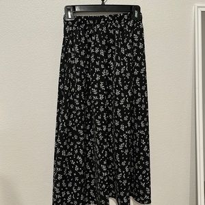 Black Flowery Skirt